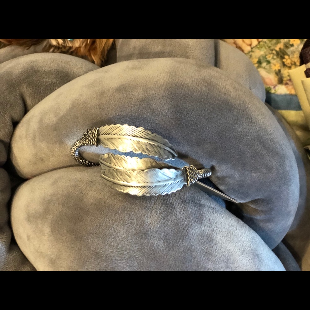 Bracelet-Silver triple leaves—adjustable